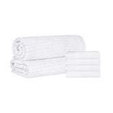 Soho Cotton Ribbed Textured Absorbent Hand Towel and Bath Sheet Set